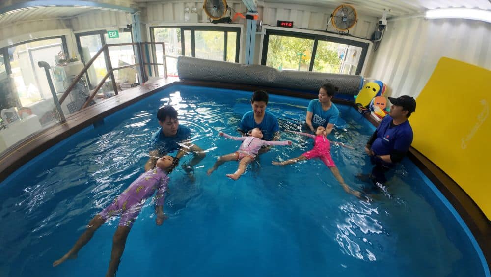 Child building water confidence